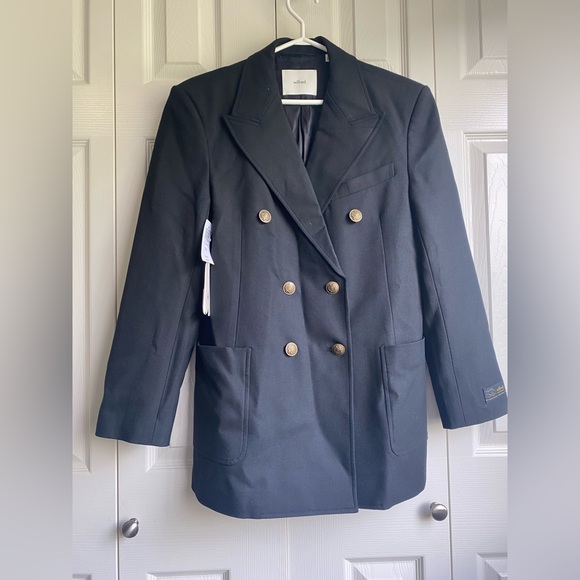 NWT Aritzia Wilfred Double-breasted Relaxed Twill Blazer Allegro - Picture 7 of 16